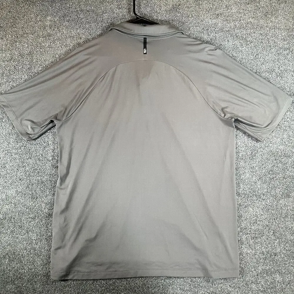 The North Face Polo Shirt Gray Stretch Performance Golf Men's Large